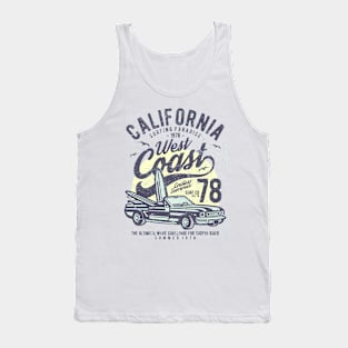 California West Coast Vintage Surf Beach Vacation 70's Tank Top